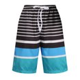 thumbnail image 3 of JINMGG Summer Fall Mens Shorts Clearance,Men Colorblock Striped Print Beach Pants Surf Pants Elastic Lace Up Cropped Pants, 3 of 7
