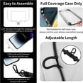 thumbnail image 4 of 2PCS 120CM Length Phone Lanyard Adjustable Detachable Neck Cord Outdoor Universal Crossbody Strap Card Clip for Mobile Phone Case, 4 of 5