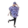 thumbnail image 2 of Adult Grape Bunch Costume with Matching Hat, Halloween Cosplay Costume Funny Fruit Outfit for Men and Women, Stage Performance, Role Play, Carnival and All Holiday Events, 2 of 6