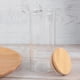 thumbnail image 5 of EeaseMX Frasco de vidrio transparente de 380 ml, recipiente hermético para almacenar alimentos, ideal para té, café, azúcar, sal (6,5 x 15 cm, con tapa de bambú), 5 of 8