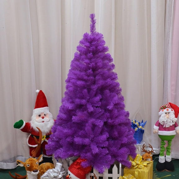 Artificial Christmas Tree, 47.24Inch Artificial Pine Design, Dense Branches Realistic Holiday Décor​ w/Easy Assembly - Purple