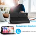 thumbnail image 4 of iPhone X 2017 Case/iPhone XS Case 2018, Allytech Detachable Case Support Magnetic Car Mount Case with Lanyard Wallet Vegan Leather Shockproof Stand Case for iPhone X/ iPhone XS(6.1"), Black, 4 of 8