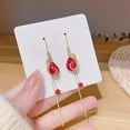 thumbnail image 5 of Kiplyki Vintage Earrings Temperament Advanced Pearl Earrings Peacock Earrings, 5 of 8