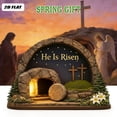thumbnail image 6 of Wooden Easter Ornament with Scripture – 2D Hollow Design Depicting Resurrection Scene, Tabletop Display for Home Décor, Christian Religious Gift, 6 of 8