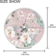 thumbnail image 3 of Coolnut 60" Pink Flowers Outdoor Round Tablecloth, Waterproof Stain-Resistant Non-Slip Circular Tablecloth with Umbrella Hole and Zipper for Tabletop Backyard Party BBQ Decor, 3 of 7
