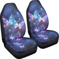 thumbnail image 3 of POLERO Galaxy Butterfly Pattern Vehicle Seat Covers for Car, Set of 2 Easy to Install Drive Seat Protection Covers Breathable Elastic Front Seat Cover, 3 of 9