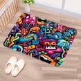 thumbnail image 5 of Graffiti Polyester Non-Slip Machine Washable Door Rug Game Mat Kitchen Rug Office Rugs, 5 of 6