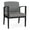 Gray-Metal Gray, variant on Amherst Steel Reception Waiting Oversize Guest Chair / Black Steel / Blue