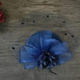 thumbnail image 3 of Baberdicy Women's Fascinator Hat - Pillbox Style with Flowers - Tea Party & Wedding Headpiece - Elegant Church Occasions - Spring Collection Navy,One Size, 3 of 3
