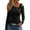 Black, variant on Womens Thermal Base Layer Top Long Sleeve Slim Fit Undershirt Soft Shirt Tops