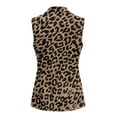 thumbnail image 3 of Uorisanigo Leopard Print Womens Vest Waistcoat Open Front V Neck Women's Sleeveless Vest Jacket with Pockets Blazer Vests Casual Size 3XL, 3 of 7