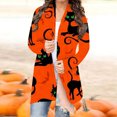 thumbnail image 2 of Blusa de manga larga para mujer, informal, con estampado de Halloween, estilo cárdigan Fridja hkj2747, 2 of 6