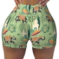thumbnail image 2 of Daiia Indian elephant Pattern Women's Workout Shorts Biker Shorts - High Waisted Workout Spandex Tummy Control Gym Running Yoga Shorts-Medium, 2 of 8