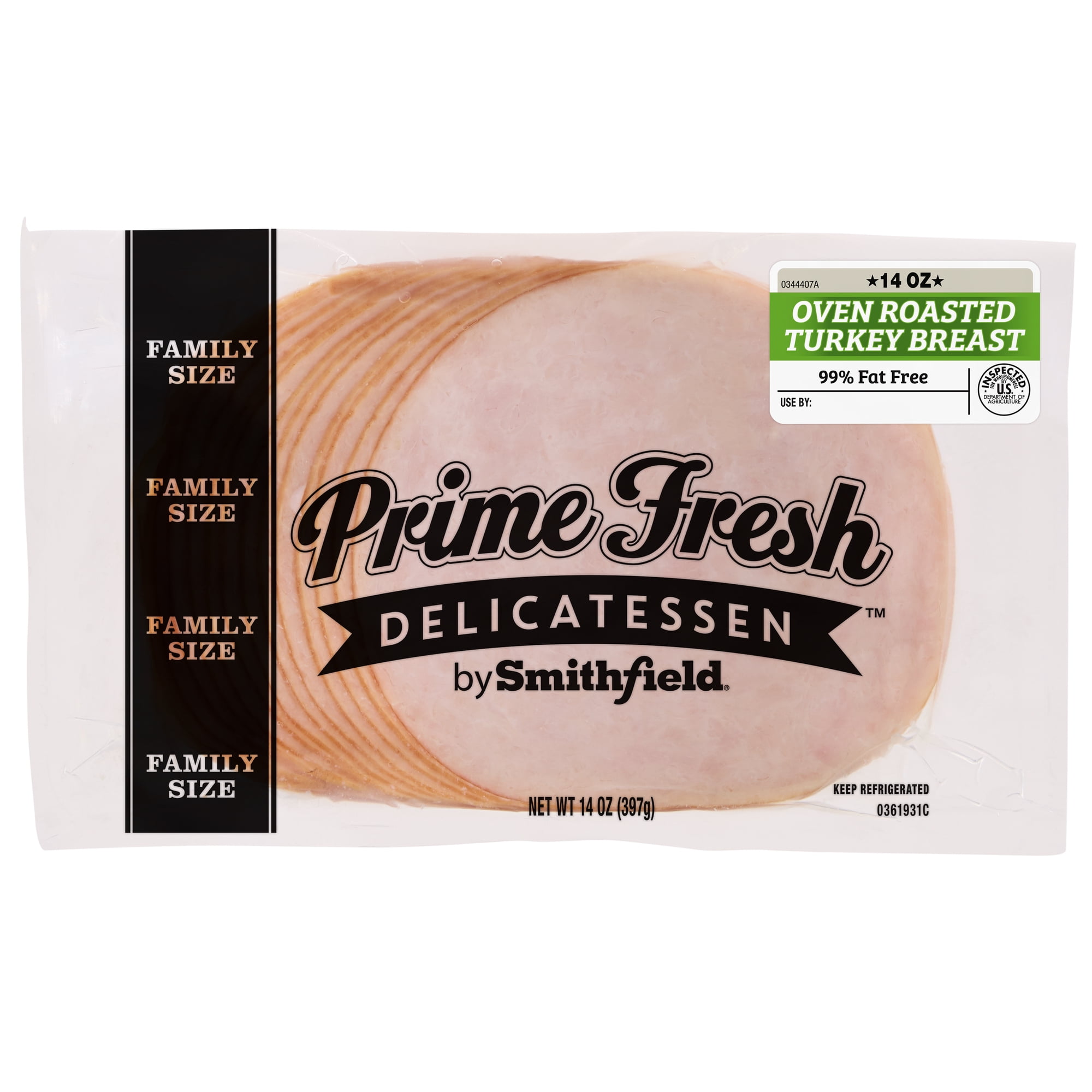 Smithfield Prime Fresh Oven Roasted Turkey Breast Lunch Meat, 14 oz