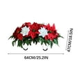 thumbnail image 3 of Darzheoy Headstone Flower Saddle, Silks Artificial Cemetery Flowers for Grave, Realistic Flower Arrangement for Outdoor Memorial Decorations, 3 of 5