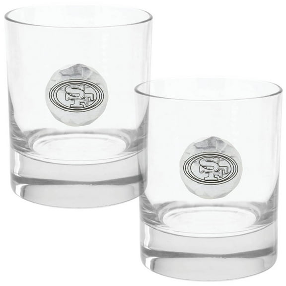 San Francisco 49ers Two-Piece 11oz. Rocks Glass Set