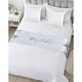 thumbnail image 5 of Xipuska Blue Christmas Bed Runners for Queen Size Bed, Decorative Bed Throws for Foot of Bed, Xmas Snowman Winter Forest Pine Tree Bunny Bed Runner Sofa Throw Bedding Scarf Slipcover for Bedroom, 5 of 6