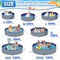 thumbnail image 2 of Dog Pool, Plastic Pool for Kids, Dog Tub for Medium Dogs, Dog Bathtub Portable, Foldable Pool for Dogs Slip-Resistant (79"x 16"), 2 of 12