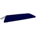 thumbnail image 6 of Jordan Manufacturing 48" x 19.5" Midnight Navy Solid Rectangular Outdoor Settee Swing Bench Cushion with Ties, 6 of 10