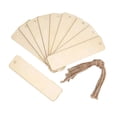 thumbnail image 3 of GUOOL 10 Pieces Unfinished Wooden Bookmarks with Hanging Ropes for DIY Hand Crafts 12cmx3cm, 3 of 9