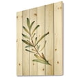 thumbnail image 2 of Designart 'Leaf Rosemary Branch on White' Traditional Print on Natural Pine Wood, 2 of 5