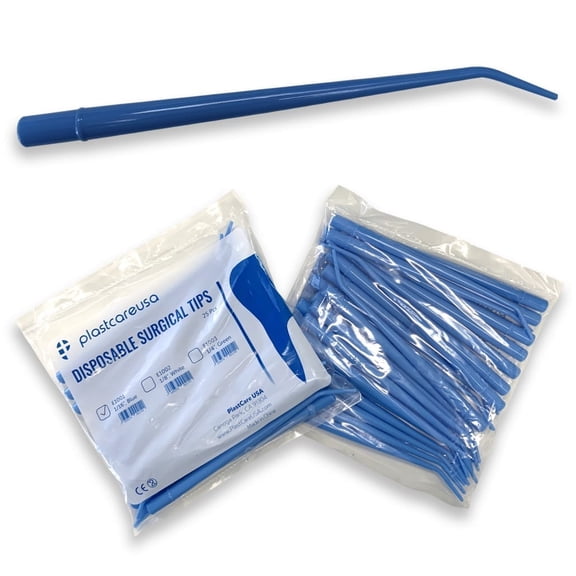 25 1/16" Dental Surgical Aspirator Suction Tips Blue (Small)