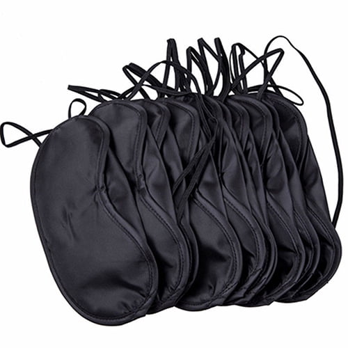 HEVIRGO 10Pcs Comfortable Sleep Eye Mask Shade Cover Blindfold Night Sleeping Travel Aid