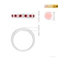 thumbnail image 5 of ANGARA Natural Channel Set Ruby and Diamond Semi Eternity Ring in 14K White Gold for Women (Size-2.1mm) | July Birthstone, Birthday, Anniversary, Jewelry Gift for Women | Natural Ruby Ring, 5 of 9