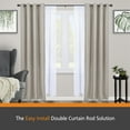 thumbnail image 3 of Kenney® Birkin 5/8" Fast Fit? Easy Install Decorative Window Double Curtain Rod, 66-120", Oil Rubbed Bronze, 3 of 6