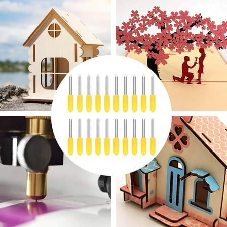 OUNONA Tools Engraving Machine Needle Cutting Time Enhancing Cutters 2.3X0.2cm Yellow