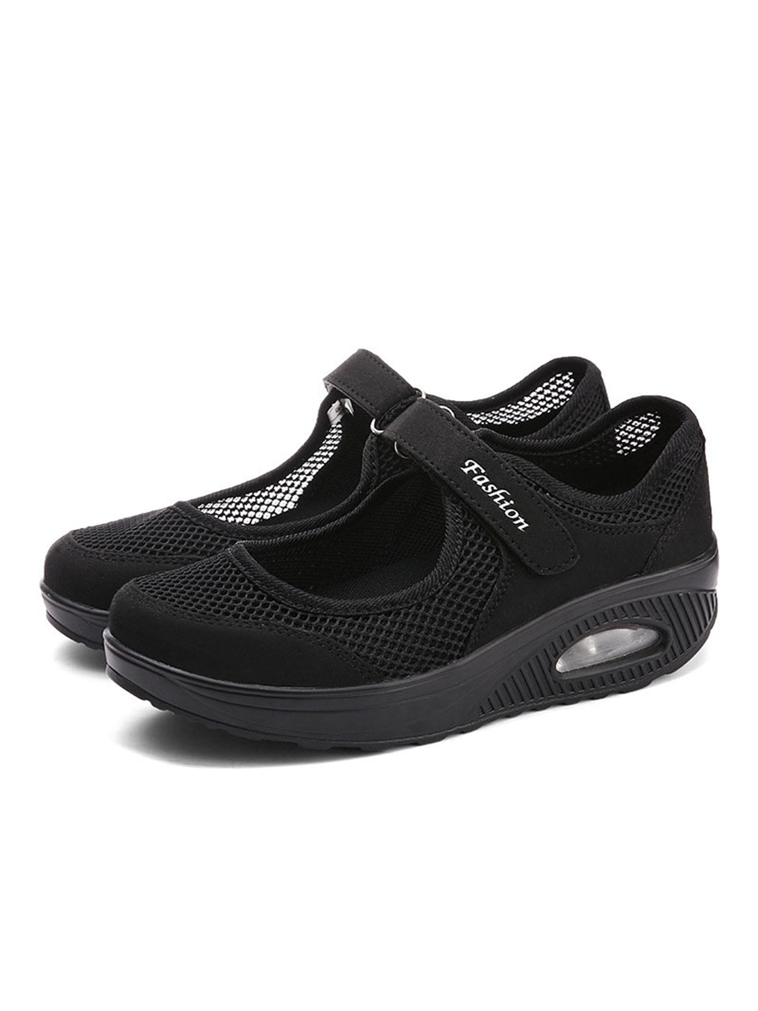 Mary Jane Shoes for Womens Wide Width Shoes Elderly Women Casual Walking  Sneakers Black Size  