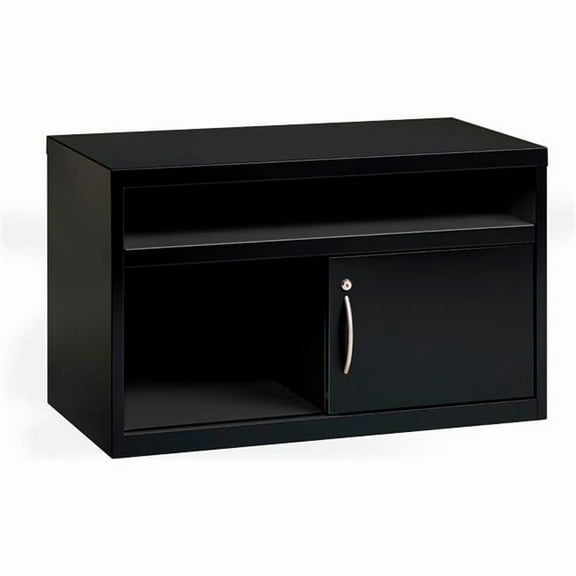 36 in. Low Credenza with Sliding Door - Black