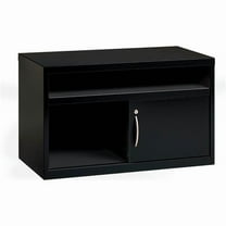 36 in. Low Credenza with Sliding Door - Black