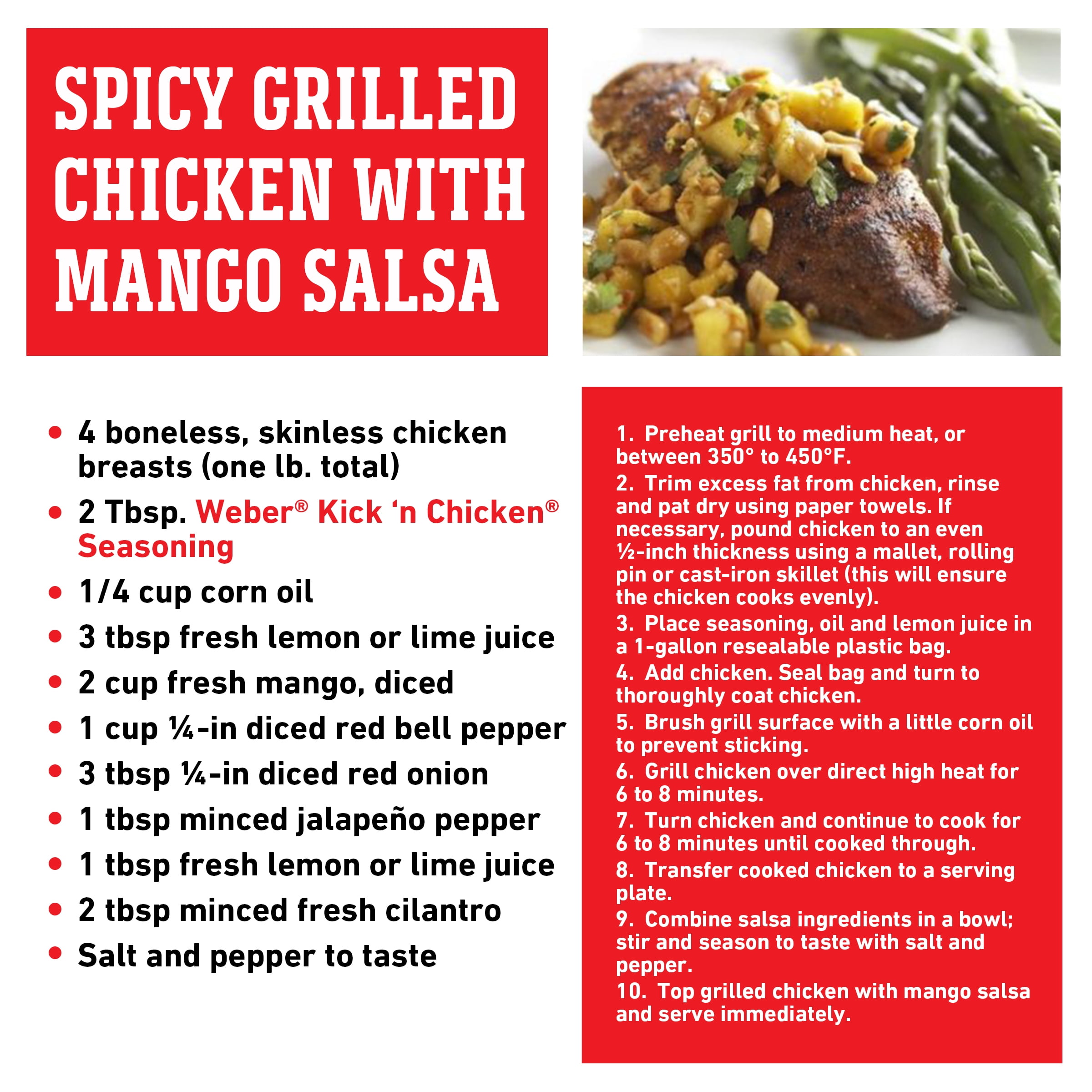 Weber Kick'n Chicken Seasoning 22 Oz. Made with Sea Salt - No MSG - Gluten  Free - Perfect for Grilling 