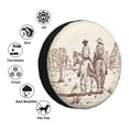 thumbnail image 4 of Salouo Cowboys Riding Horses Print Spare Tire Cover 14-17 inch Spare Tire Protector Universal Tough Tire Wheel Cover for Trailer SUV and Truck-16 inch, 4 of 6
