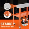 thumbnail image 5 of Welding Table 36"x18",1200lbs Load Capacity Steel Welding Workbench Table on Wheels,Portable Work Bench with 4 Lockable Casters & Storage Tray,5/8" Fixture Holes for Garage Workshop, 5 of 8