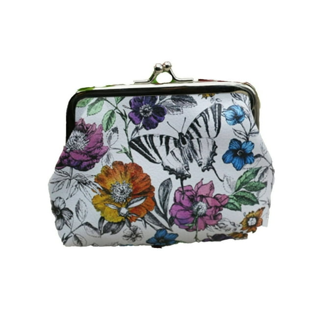 QJUHUNG Coin Purse for Women Secure Kiss Lock Closure Coin Pouch Compact RFID Blocking Change Purse for Daily Essentials