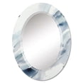 thumbnail image 2 of Designart "Whirlwind in Blue and Cream II" Abstract Shapes Round Wall Mirror - Modern Oval Printed Decorative Oversized Mirror - Multiple Color Options, 2 of 4