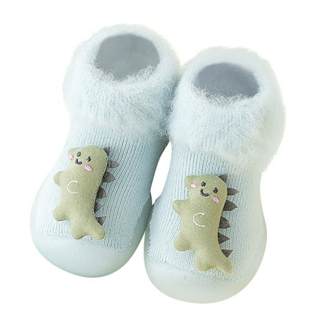

JDEFEG Slip On Shoes Girls Toddler Kids Baby Boys Girls Shoes First Walkers Cute Cartoon Animals Thickened Warm Antislip Socks Shoes Prewalker Tan Shoes Baby Boy Cotton Light Blue 20