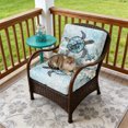thumbnail image 4 of Outdoor Patio Cushion Covers 2 Pack Sea Turtle Patio Chair Cushion Covers with Ties and Zipper Blue Ocean Coral Starfish Waterproof Outdoor Seat Cushion Covers for Patio Furniture 22"x20", 4 of 9