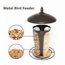 AZXY Bird Feeders Clearance,Hopper Feeders,Automatic Birdfeeder Hanging,2-In-1 Covered Wild Bird Feeder Squirrel Proof for Outdoor Garden Patio