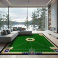 thumbnail image 2 of ODIKA Baseball Stadium Crest With Varsity Pennants And Field Stripes for Dining Room, Large Office, Lounge, Non-Slip Chair-Friendly, 2 of 7
