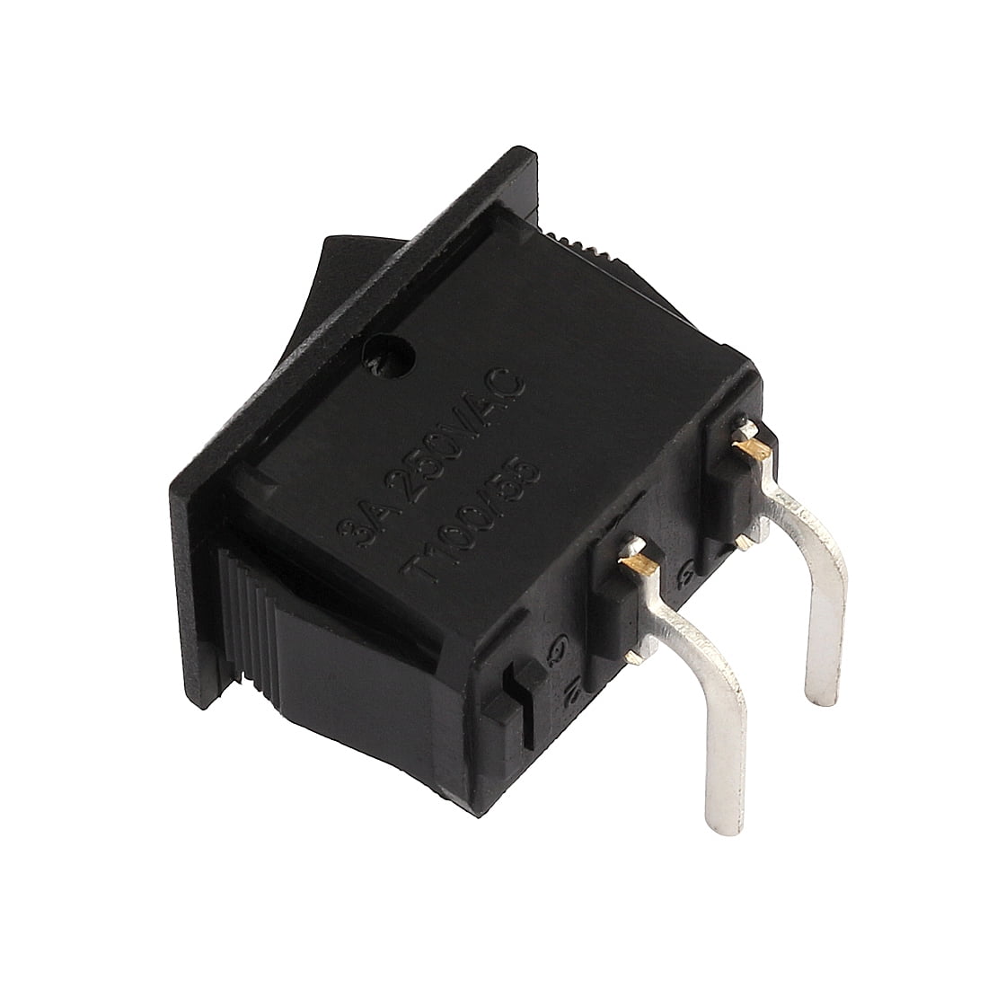 10Pcs AC 125V/6A 250V/3A SPST 2P 2 Position Right Angle Rocker Switch