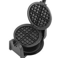 BLACK+DECKER Belgian Flip Waffle Maker, Black/Silver, WM1404S