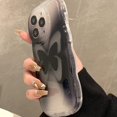 thumbnail image 4 of Butterfly Phone Case for iPhone 14 Pro Max, Cute Korea Clear Black Gradient 3D Butterfly Phone Cover with Butterfly Holdstand for Women Girls, 4 of 7