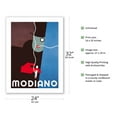 thumbnail image 2 of Modiano - Italian Cigarette Rolling Papers - Vintage Advertising Poster by Robert Berény c.1925 - Bamboo Fine Art 290gsm Paper Print (Unframed) 24x32in, 2 of 4
