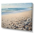 thumbnail image 2 of Designart "Seaside Seashell Treasures V" Modern Landscape Beach Canvas Art Print, 2 of 5