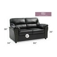 thumbnail image 6 of Glory Furniture Olney Faux Leather Loveseat in Black, 6 of 6