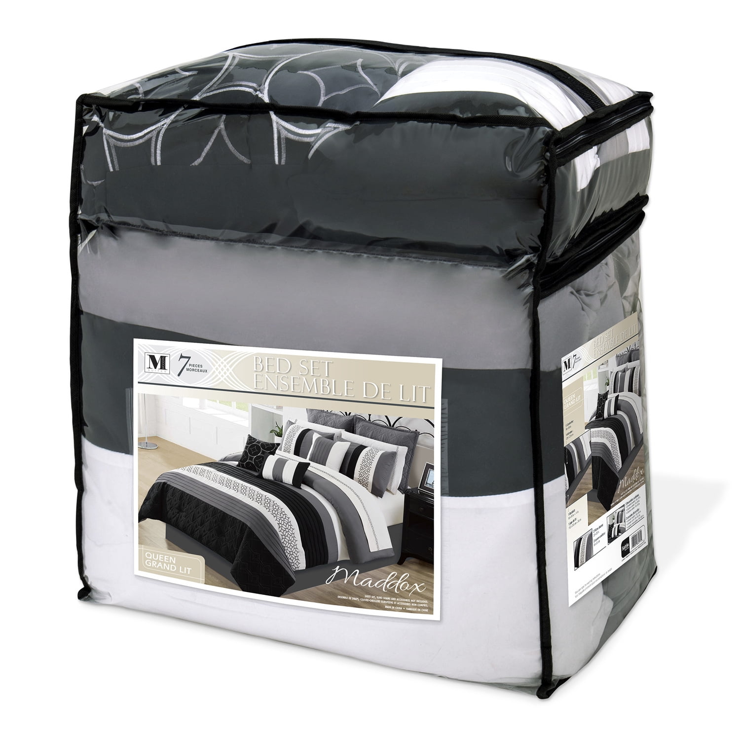 Safdie & Co. Wov Maddox 7PC King Comforter Set