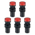 thumbnail image 1 of Unique Bargains Indicator Lights AC/DC 24V Pilot Light Red LED, Flush Panel Mount 5/8' 16mm 5Pcs, 1 of 7